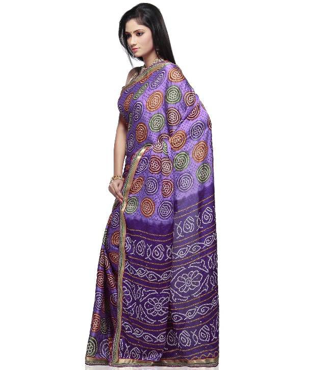Utsav Fashion Purple Art Crepe Saree - Buy Utsav Fashion Purple Art ...