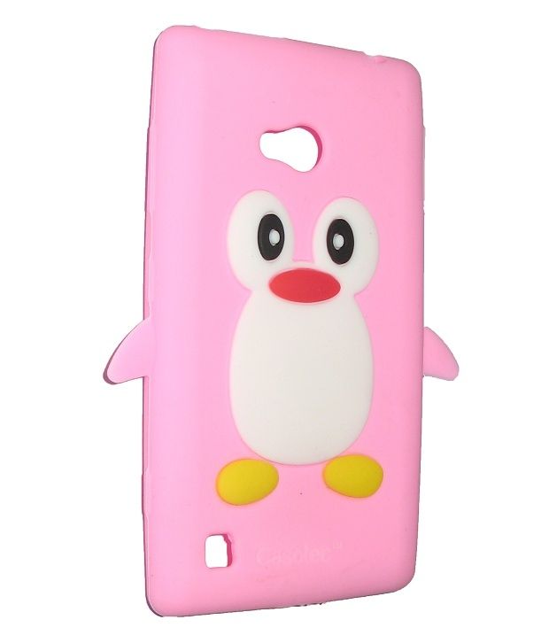 Casotec Penguin Silicone Jelly Back Case Cover for Nokia Lumia 720