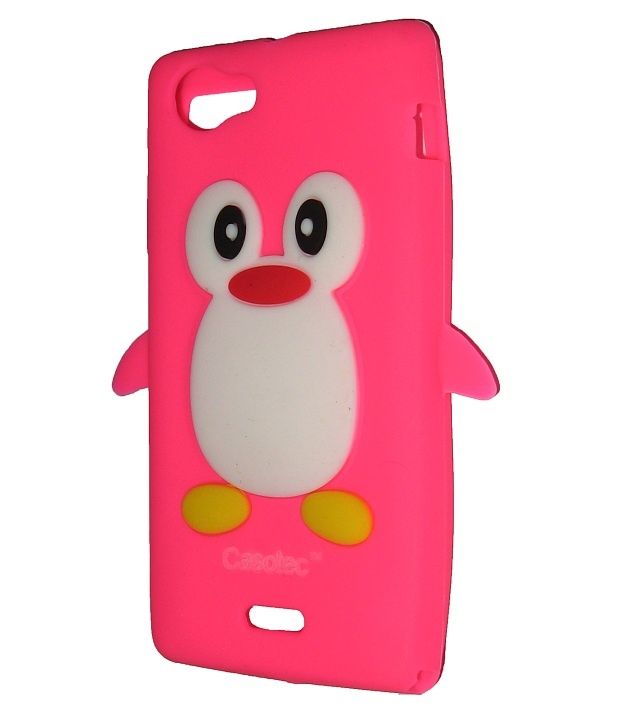 Casotec Penguin Silicone Jelly Back Case Cover for Sony Xperia J ST26i