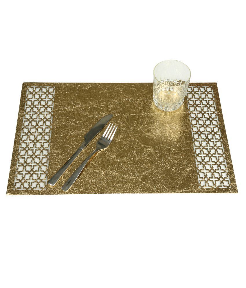 Sej by Nisha Gupta Brown Contemporary Table Mat 6 Seater (12 Pcs) Buy Sej by Nisha Gupta Brown