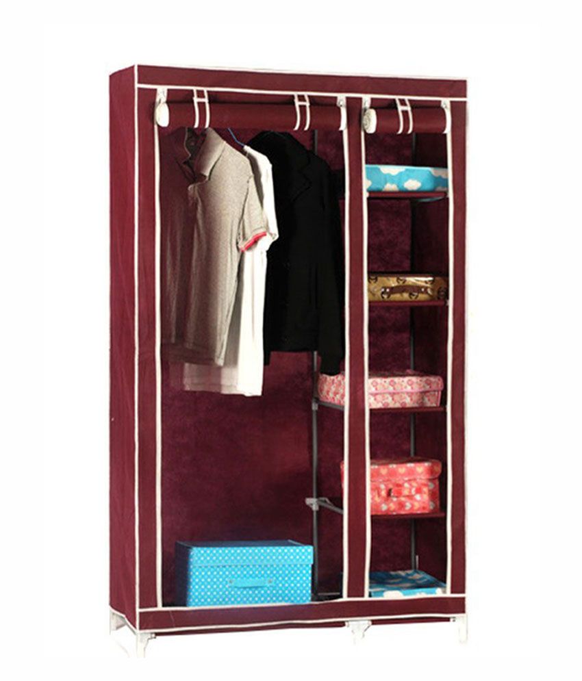 Collapsible Wardrobe in Maroon Buy Online at Best Price in India on