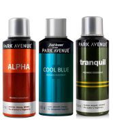 Park Avenue Set of 3 (Alpha, Cool Blue & Tranquil) Men Deodorant 150ml each