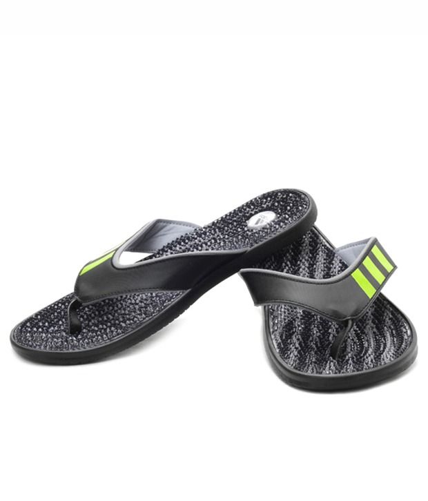 adidas black flip flops snapdeal