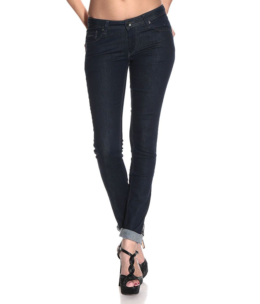 Buy Pepe Blue Denim Lycra Jeans Online at Best Prices in India ...