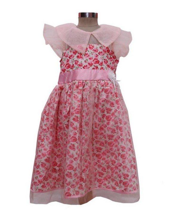 light pink colour long frock