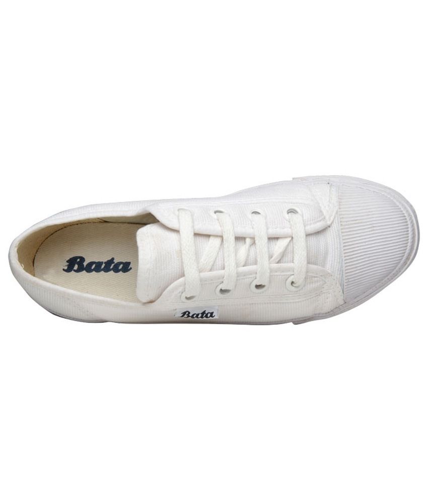 bata school white shoes