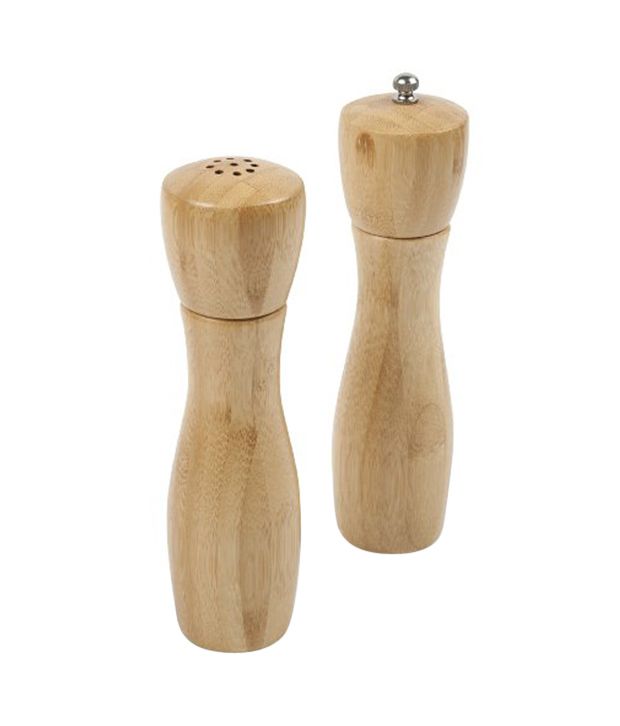 Core Bamboo Hourglass Brown Bamboo Salt And Pepper Mill Set 2 Pcs Buy
