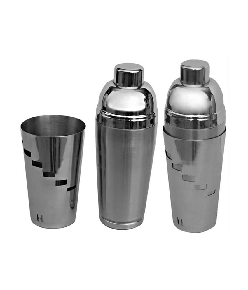 Stainless Steel Cocktail Shaker (recipe Shaker With Outer Glass) -1000 ...