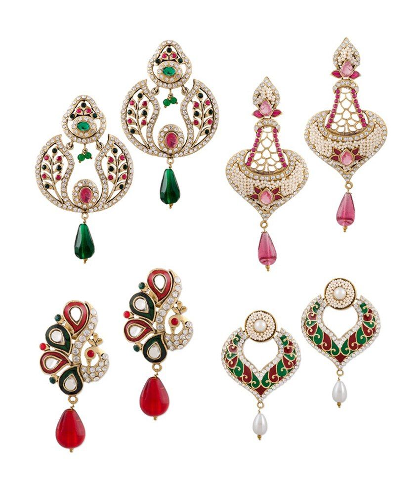 BUY CLUES Antique Multicolour Earrings Buy BUY CLUES Antique