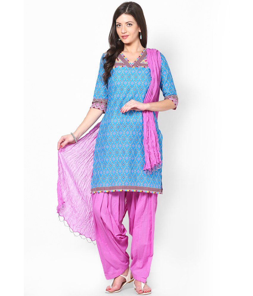 Cotton Free Size Patiala Salwar with Dupatta Price in India - Buy ...