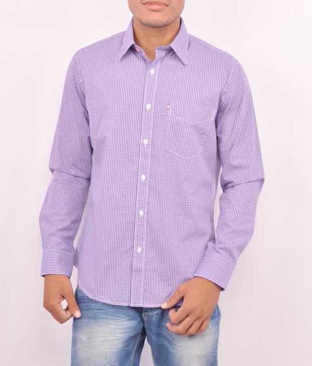 van heusen purple shirt