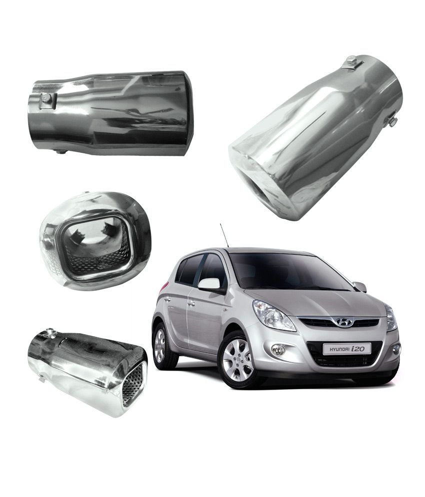 Shopper's Hub Car Oval Exhaust Muffler Tip Pipe Hyundai i20 Buy