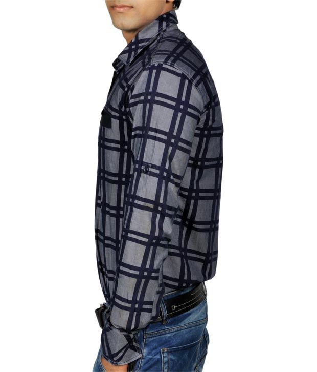 navy blue check pants