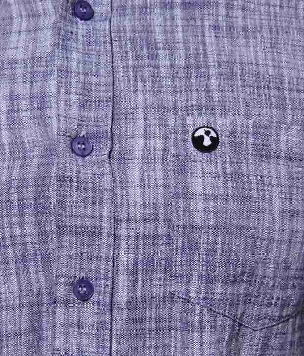 purple linen mens shirt