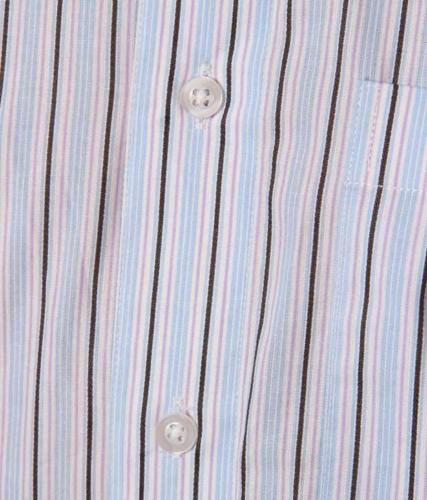 Club Avis Blue Striped Shirt - Buy Club Avis Blue Striped Shirt Online ...