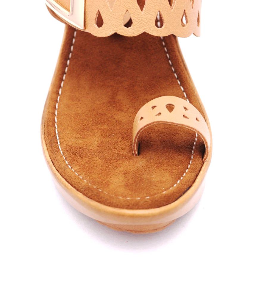 tan slip on wedges
