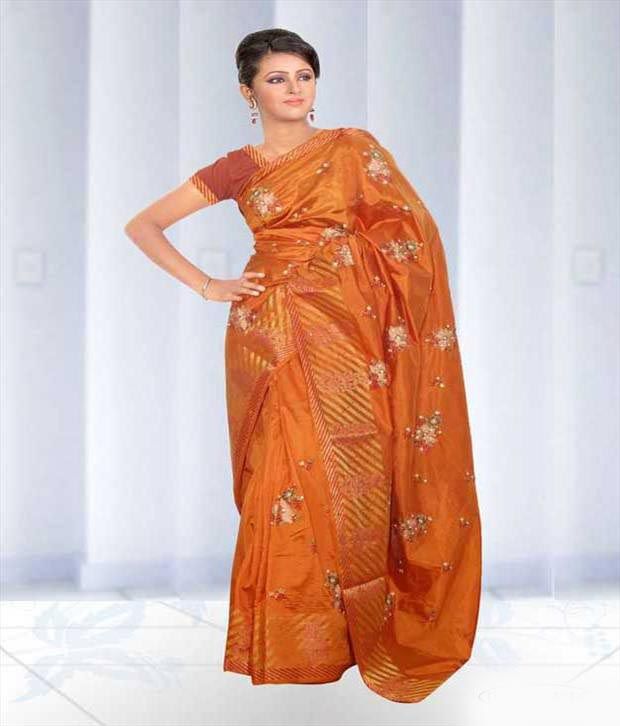 latest banarasi semi silk sarees