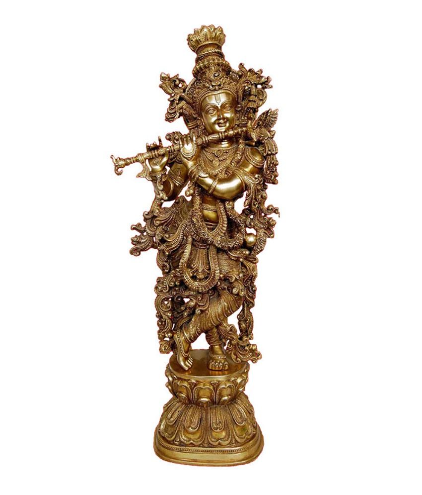 Metal Brass Handmade Handicrafts Lord Radha Krishna Statue for your