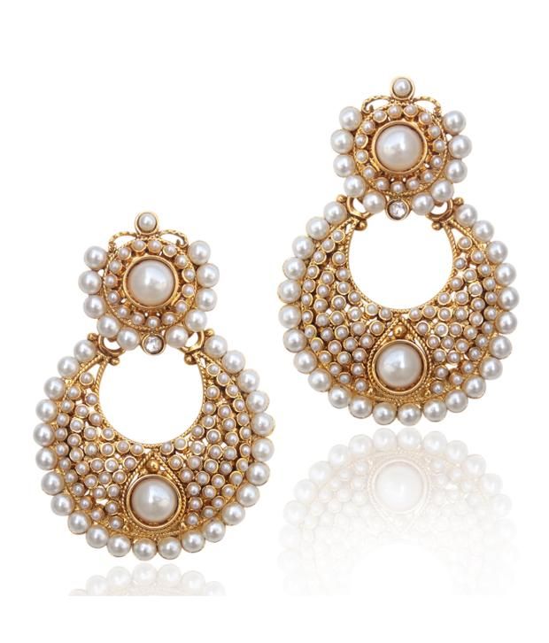 Glowing pearl traditional ethnic india hand-made bollywood jewelry ...