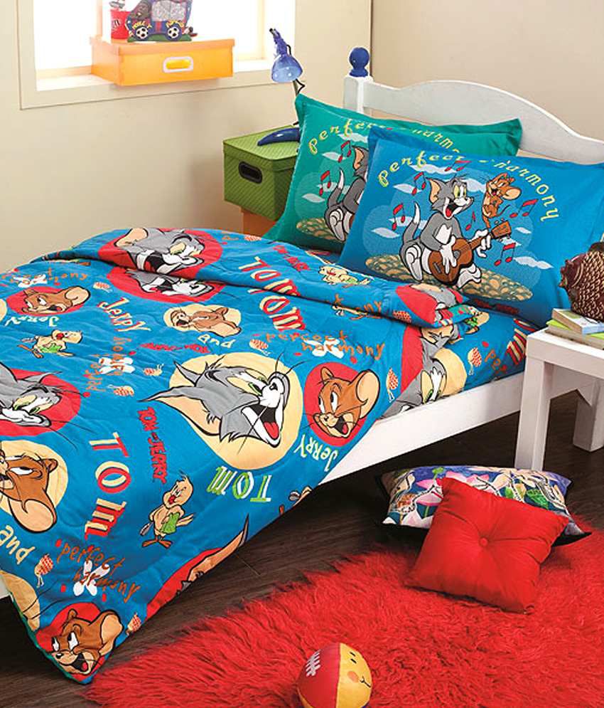 Portico New York Tom Jerry Blue Single Kids Bedsheet Set Buy