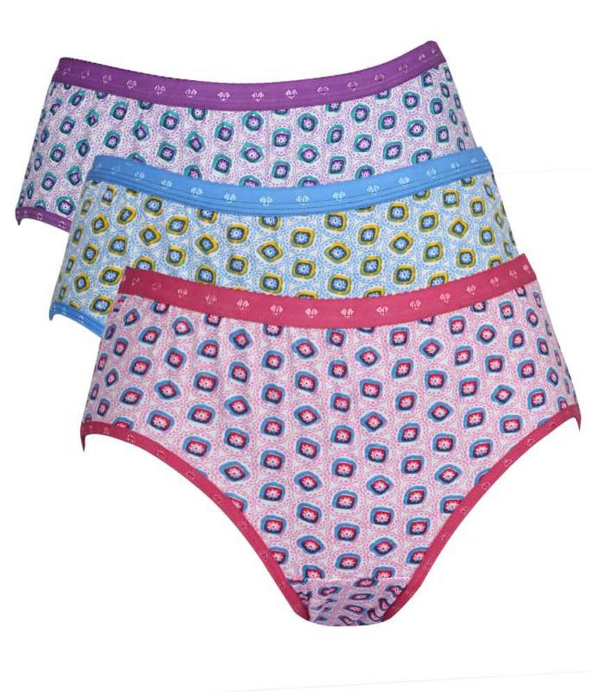 Buy Curves N Shapes Multi Color Panties Pack of 3 Online at Best Prices