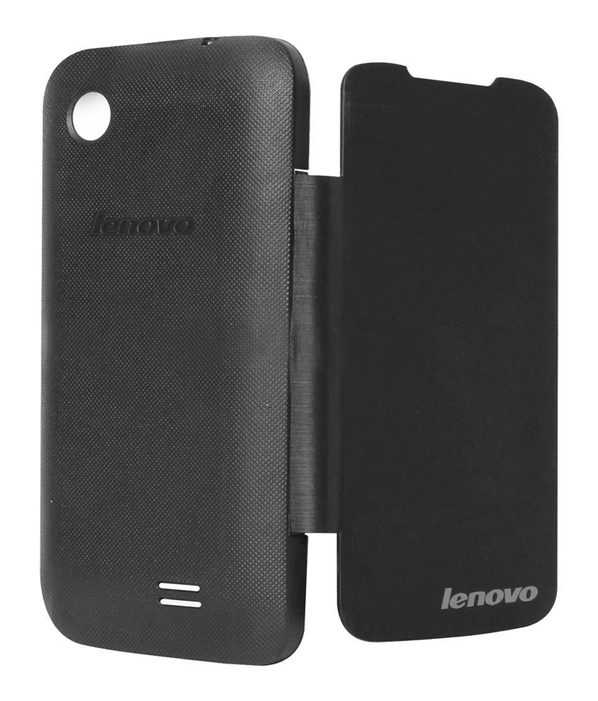 Chevron Flip Cover For Lenovo A369i (black) Flip Covers Online at Low