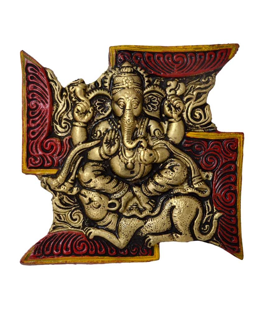 Two Moustaches Swastik Ganesha Wall Hanging Buy Two Moustaches Swastik