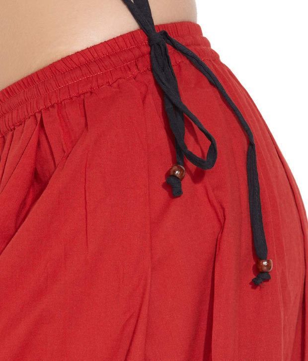 Amari Red Cotton Harem Pants Price in India - Buy Amari Red Cotton