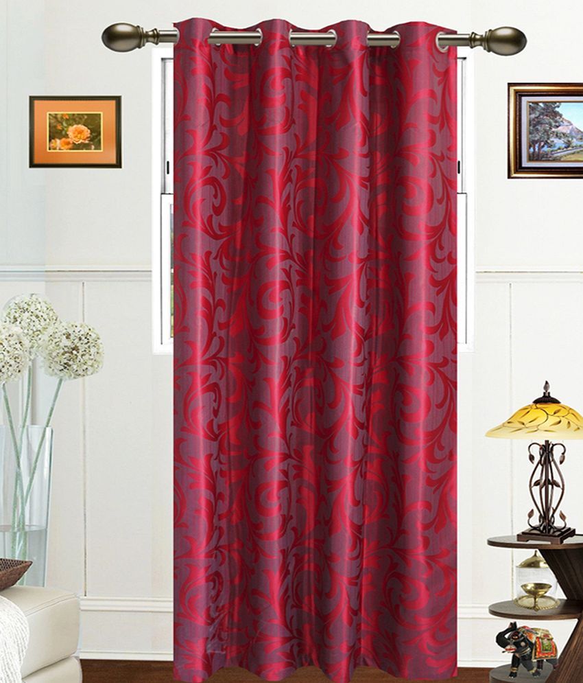 Dekor World Single Long Door Sheer Curtains Curtain Contemporary