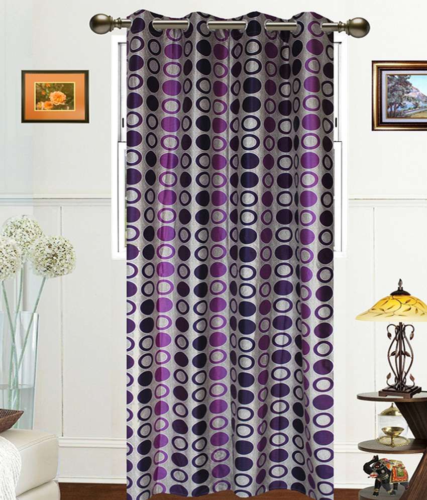 Dekor World Single Window Sheer Curtains Curtain Geometrical