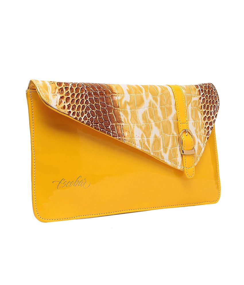 Buy Escobar Yellow Clutch at Best Prices in India Snapdeal