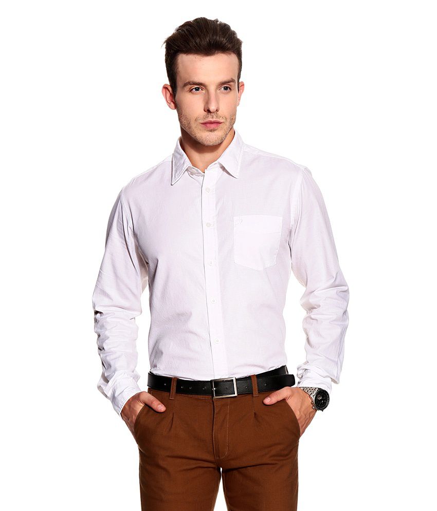 Indian Terrain White Formals Shirt - Buy Indian Terrain White Formals ...