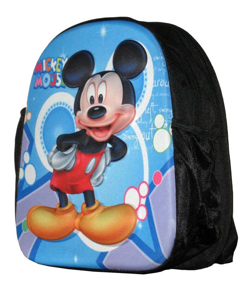 Priority Kids School Bag Indigo And Black Mickey Buy Online at Best