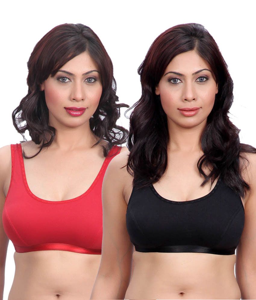     			Selfcare Multi Color Cotton T-Shirt Bra Bra Pack of 2