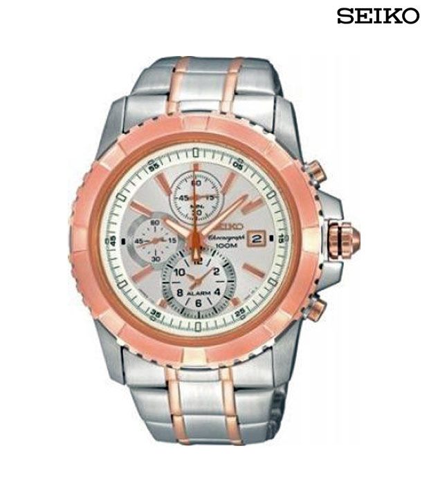 seiko rose gold watch mens