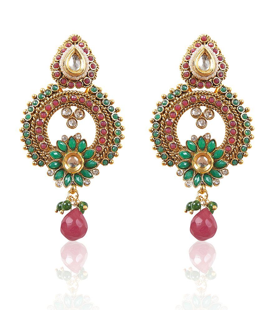 Traditional Rajasthani Kundan Earring Buy Traditional Rajasthani