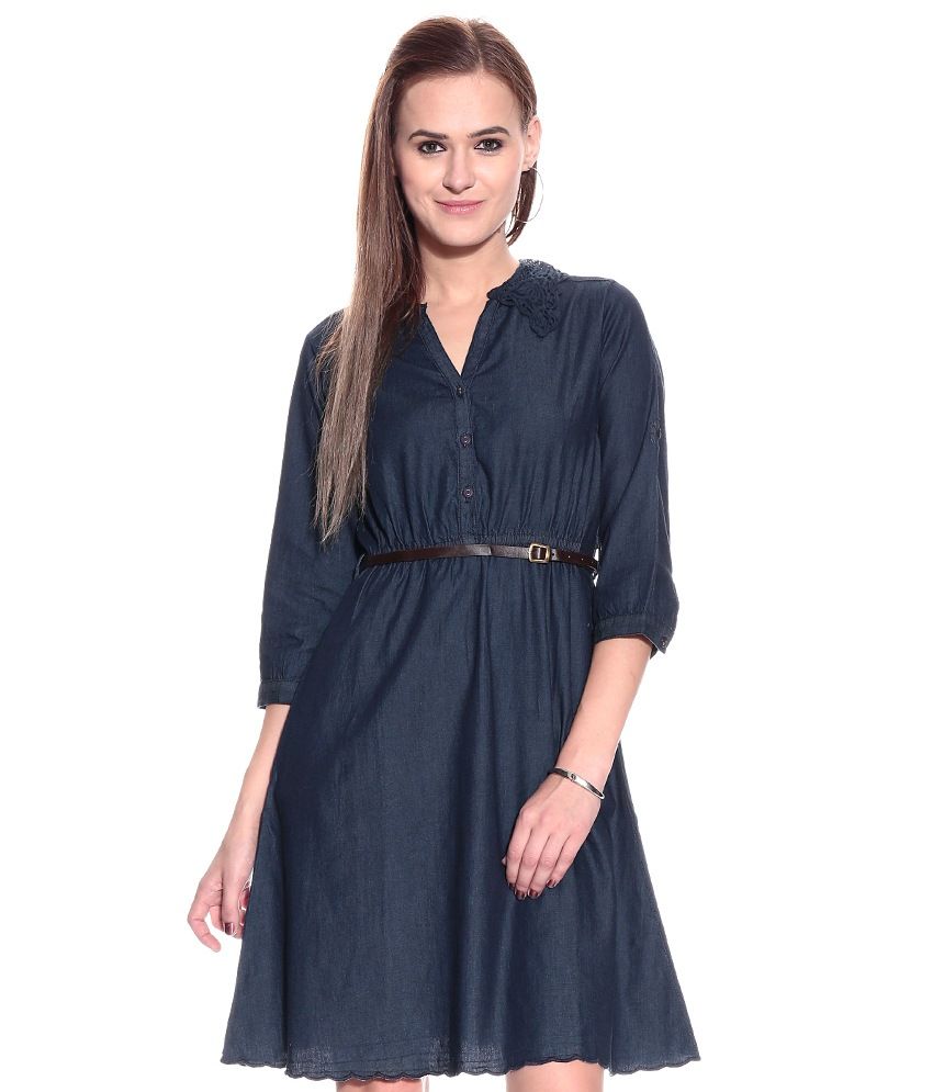 Mineral Blue  Formal  Denim  Medium Dresses  Buy Mineral 