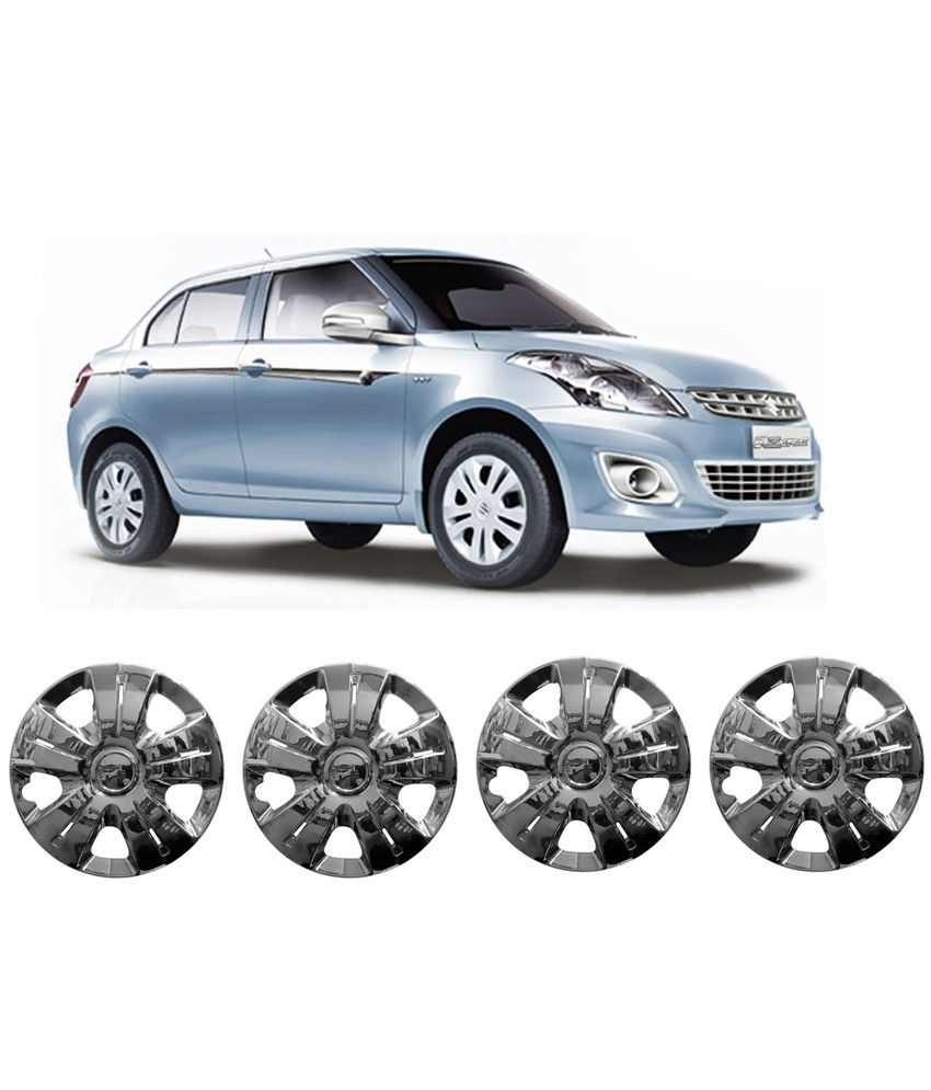 Shoppers Hub Chrome Plated Wheel Covers 14inch (5 Spikes) Maruti