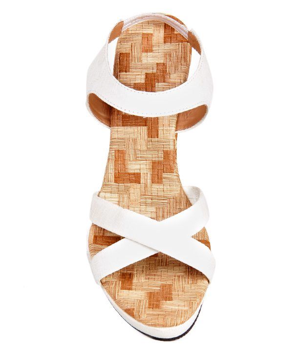 Anand Archies White Wedges Sandals Price in India- Buy Anand Archies White Wedges Sandals Online 