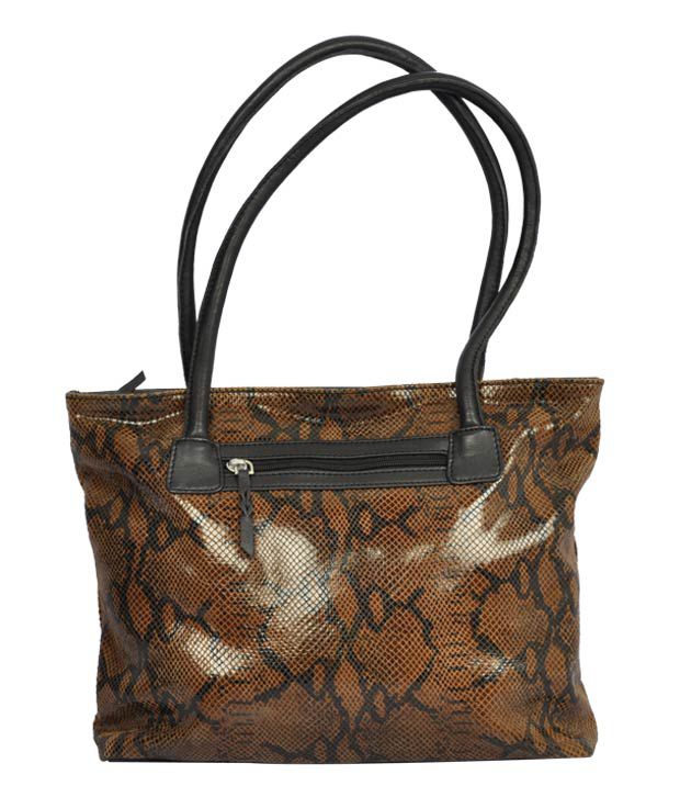 JM Brown Leather Handbag - Buy JM Brown Leather Handbag Online at Best ...