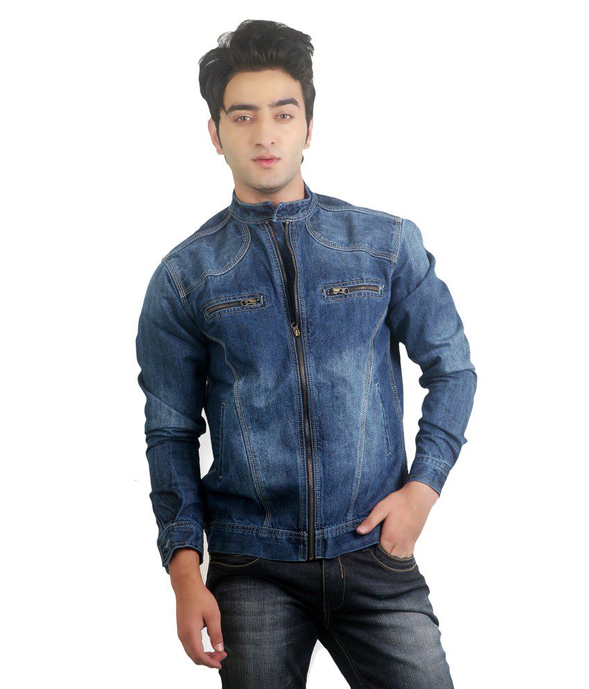 Ripfly Blue Denim Full Sleeves Jacket For Men - Buy Ripfly Blue