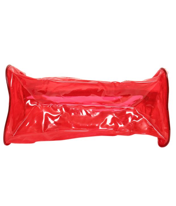 red glossy handbag