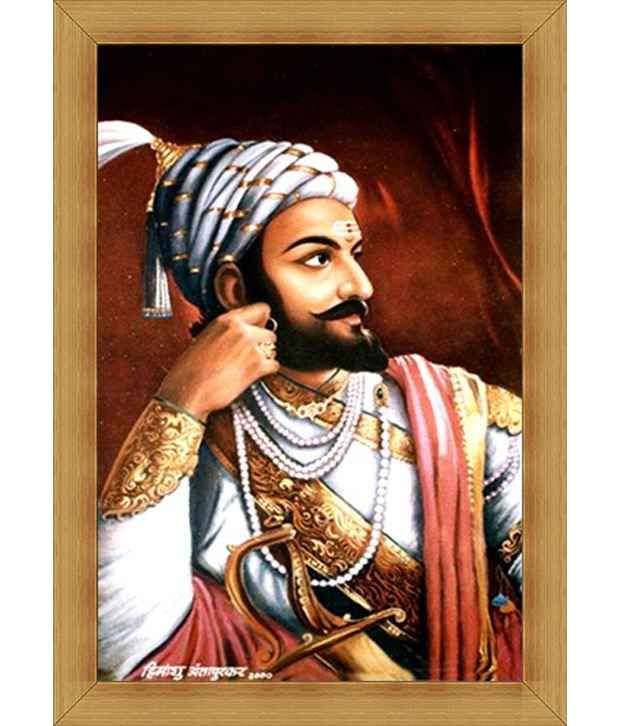 Jstarmart Photo Frame Shivaji Maharaj C207 12x18 Jsmph0057: Buy ...