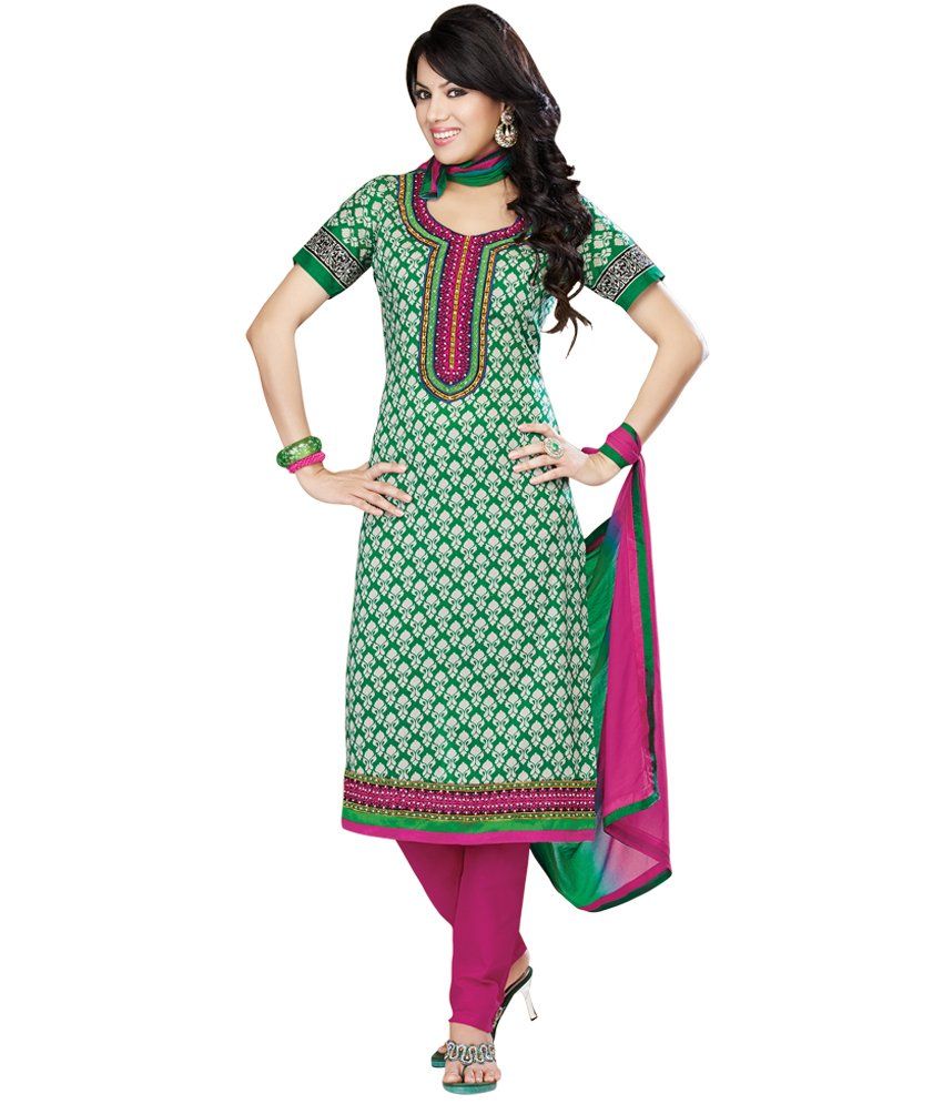 Buy Overgandi Cotton Embroidery Dress Material Wholesale Supplier Mumbai And Surat Online