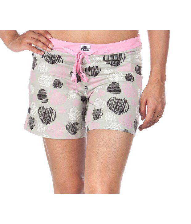 Buy Nuteez Gray Cotton Shorts Online at Best Prices in India - Snapdeal