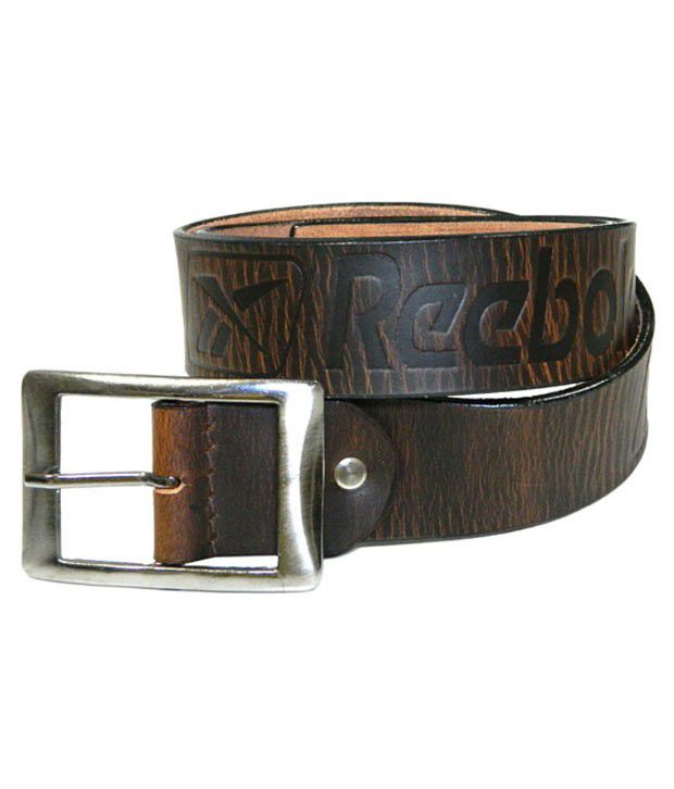 Reebok Brown Leather Belt: Buy Online 