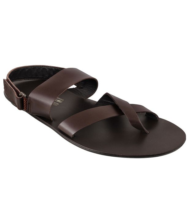 Mochi Brown Sandals Price in India- Buy Mochi Brown Sandals Online at ...