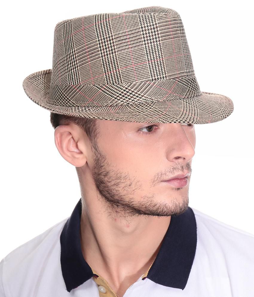 YOYO Beige Polyester Fidora Hat Men No - Buy Online @ Rs. | Snapdeal