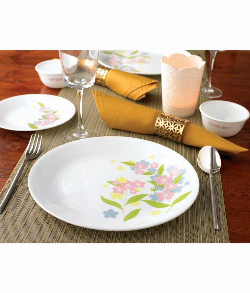 Corelle 21 Pcs Dinner Set-India Impressions Melody: Buy Online at Best