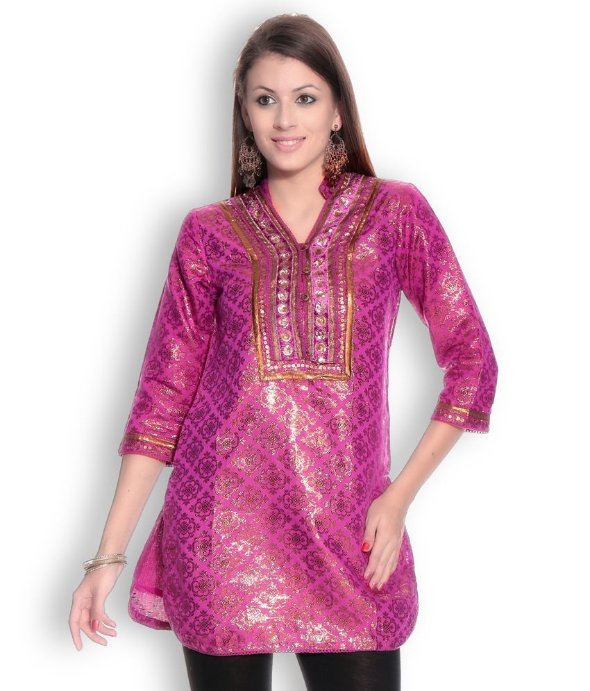 biba pink kurti